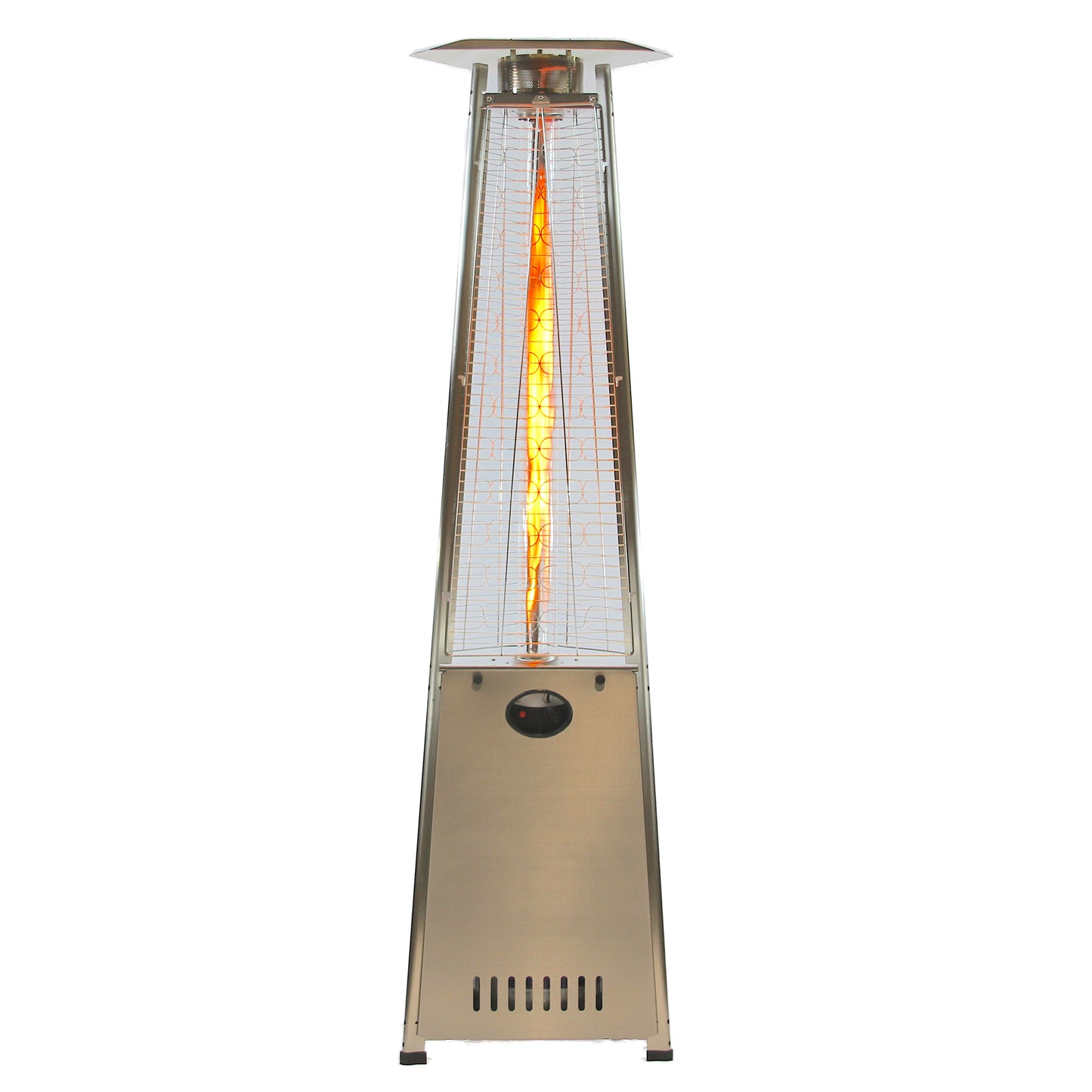 RADtec - 93" Pyramid Flame Propane Patio Heater - Stainless Steel Finish (41,000 BTU) - PYR-SSP
