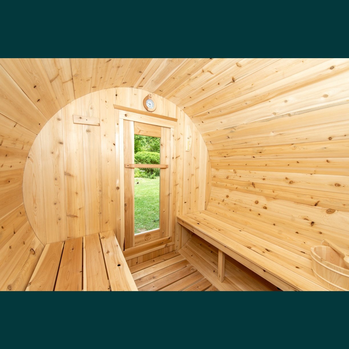 Karhu - Wood Burning Sauna Heater 9053-624 with Leisurecraft - Harmony Barrel Sauna CTC22W BUNDLE