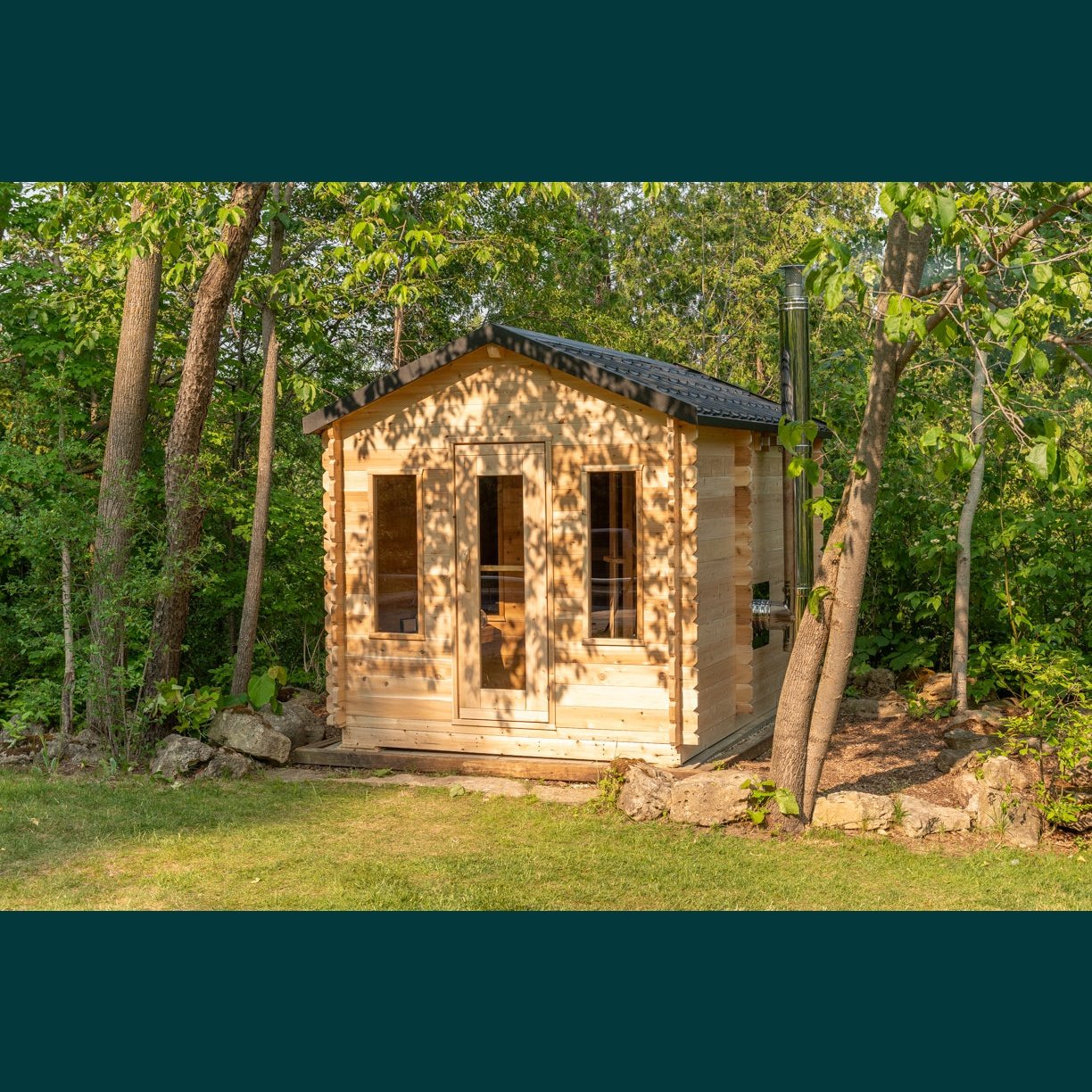 Dundalk Leisurecraft Canadian Timber - Georgian Cabin Sauna with Changeroom CTC88CW