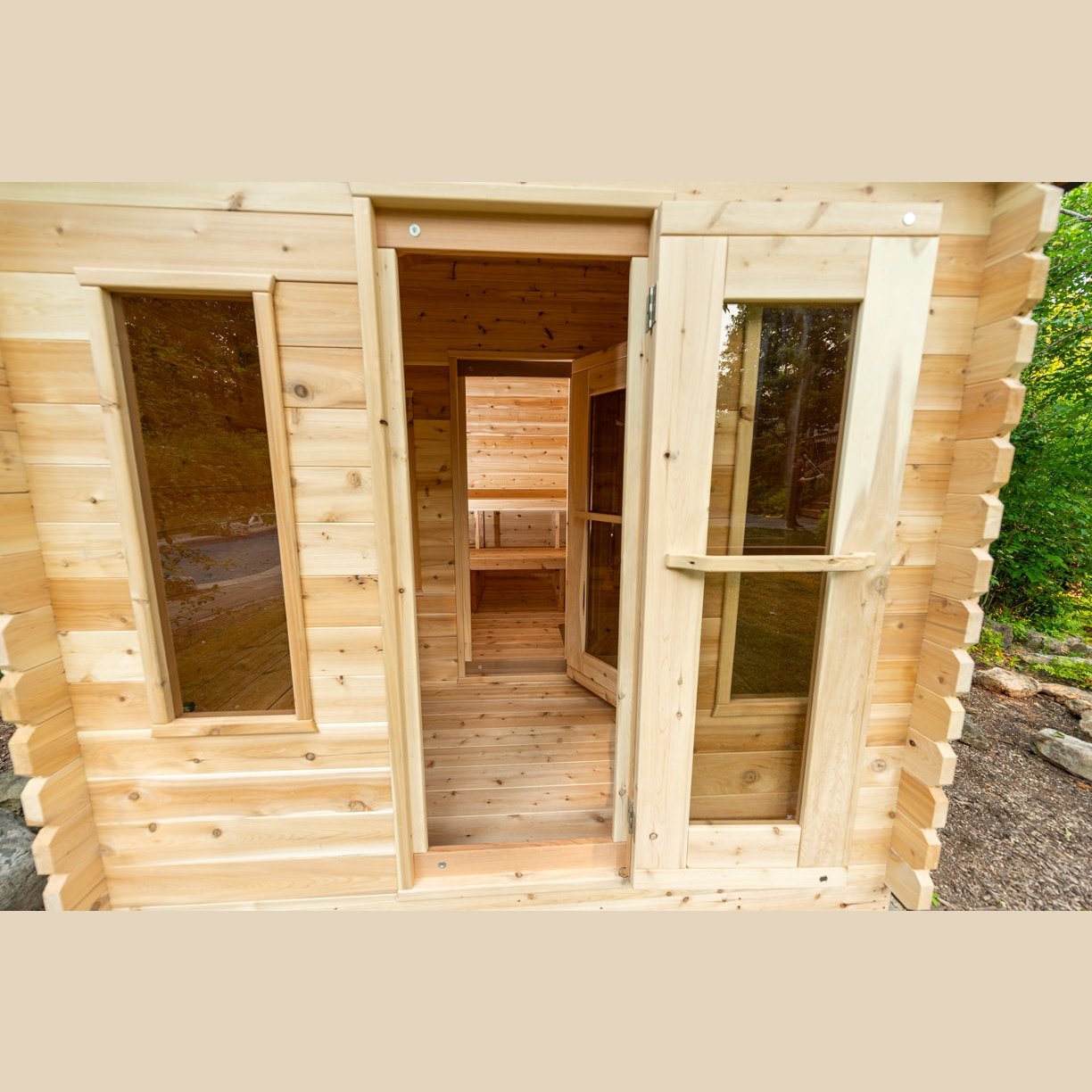 Dundalk Leisurecraft Canadian Timber - Georgian Cabin Sauna with Changeroom CTC88CW