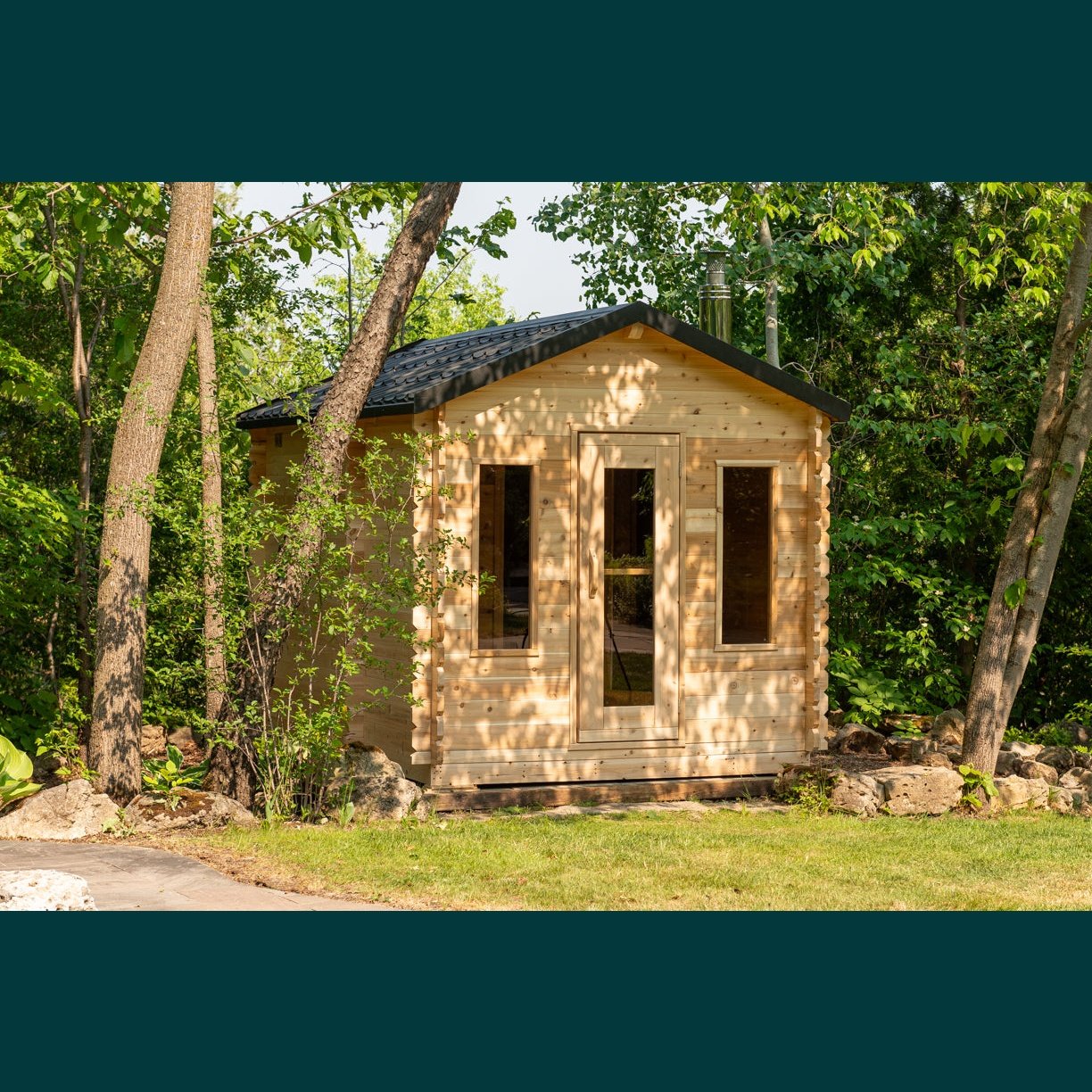 Dundalk Leisurecraft Canadian Timber - Georgian Cabin Sauna with Changeroom CTC88CW