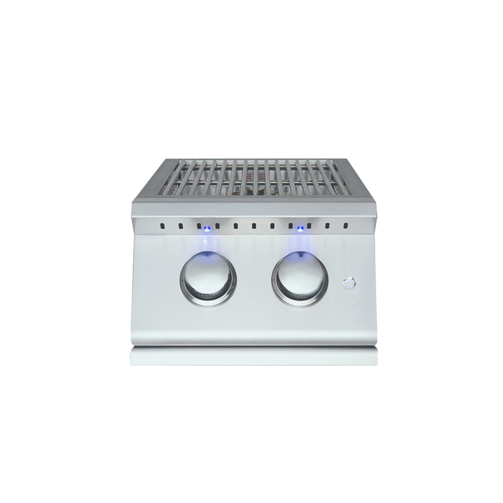 Renaissance Cooking Systems - Premier Double Side Burner W/ Blue LEDs - RJCSSBL/RJCSSBL LP