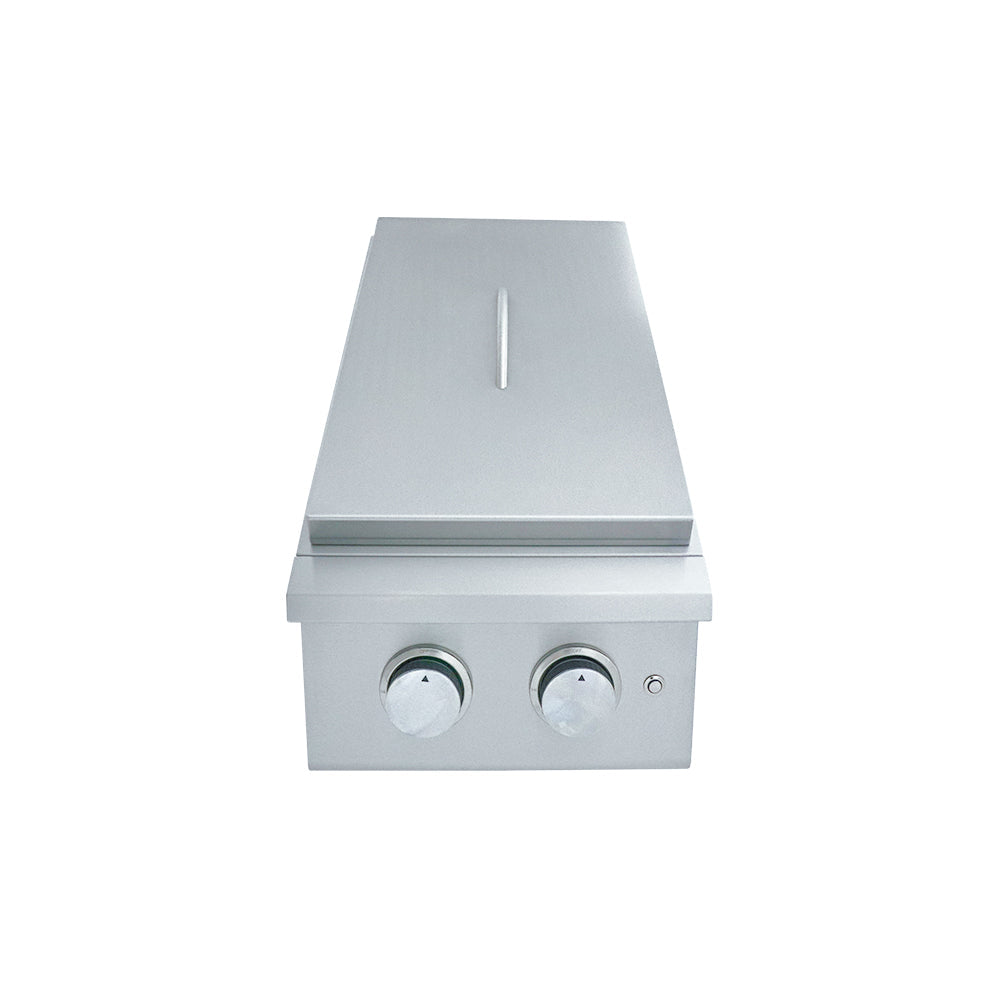 Renaissance Cooking Systems - Premier Double Side Burner W/ Blue LEDs - RJCSSBL/RJCSSBL LP