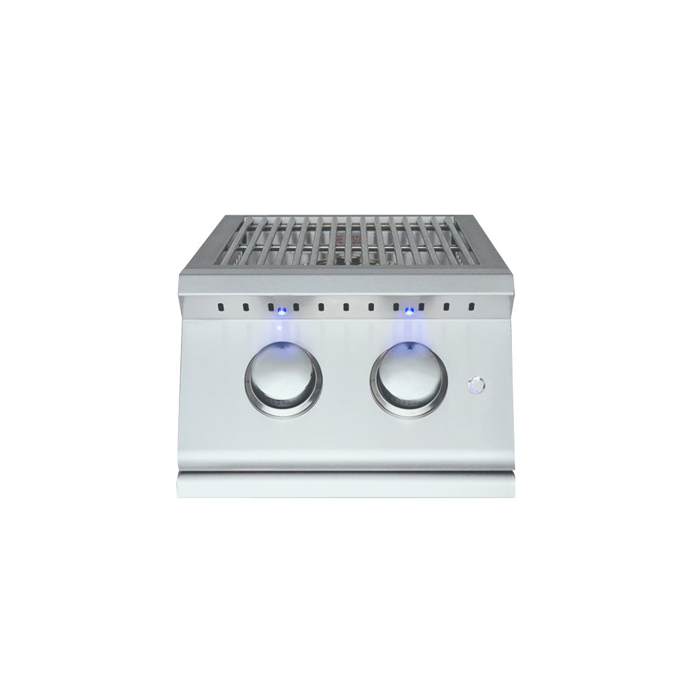 Renaissance Cooking Systems - Premier Double Side Burner W/ Blue LEDs - RJCSSBL/RJCSSBL LP