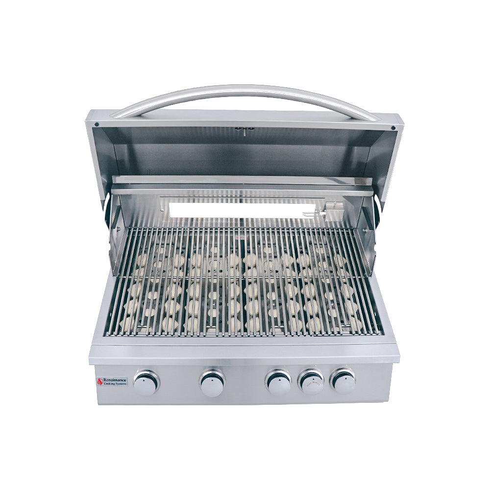 Renaissance Cooking Systems - 32" Premier Grill W/ Rear Burner - RJC32A/RJC32A LP
