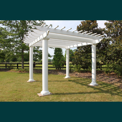 Arbors Direct - Serenity 8'x8' Pergola with Round Columns - 920001