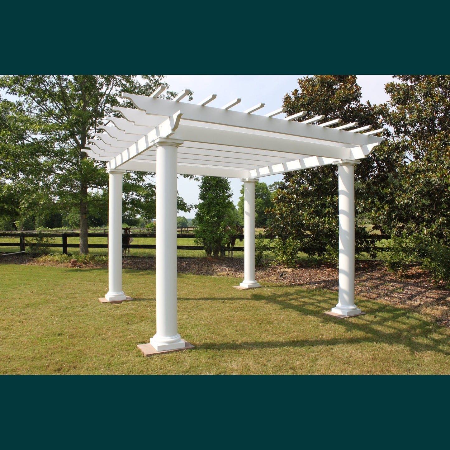 Arbors Direct - Serenity 12'x12' Pergola with Round Columns - 920021