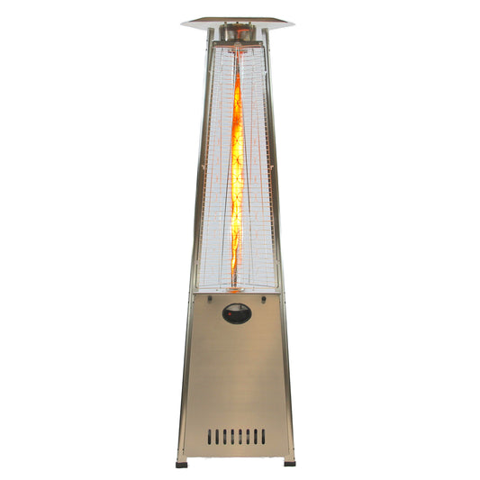 RADtec - 93" Pyramid Flame Propane Patio Heater - Stainless Steel Finish (41,000 BTU) - PYR-SSP