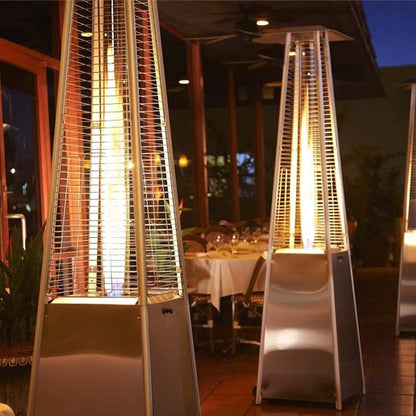 RADtec - 89" Tower Flame Propane Patio Heater - Stainless Steel (41,000 BTU) - TF-SS-P