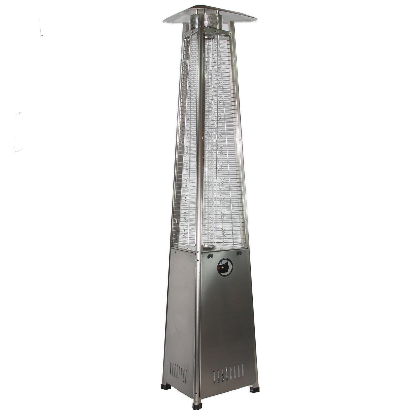 RADtec - 93" Pyramid Flame Propane Patio Heater - Stainless Steel Finish (41,000 BTU) - PYR-SSP