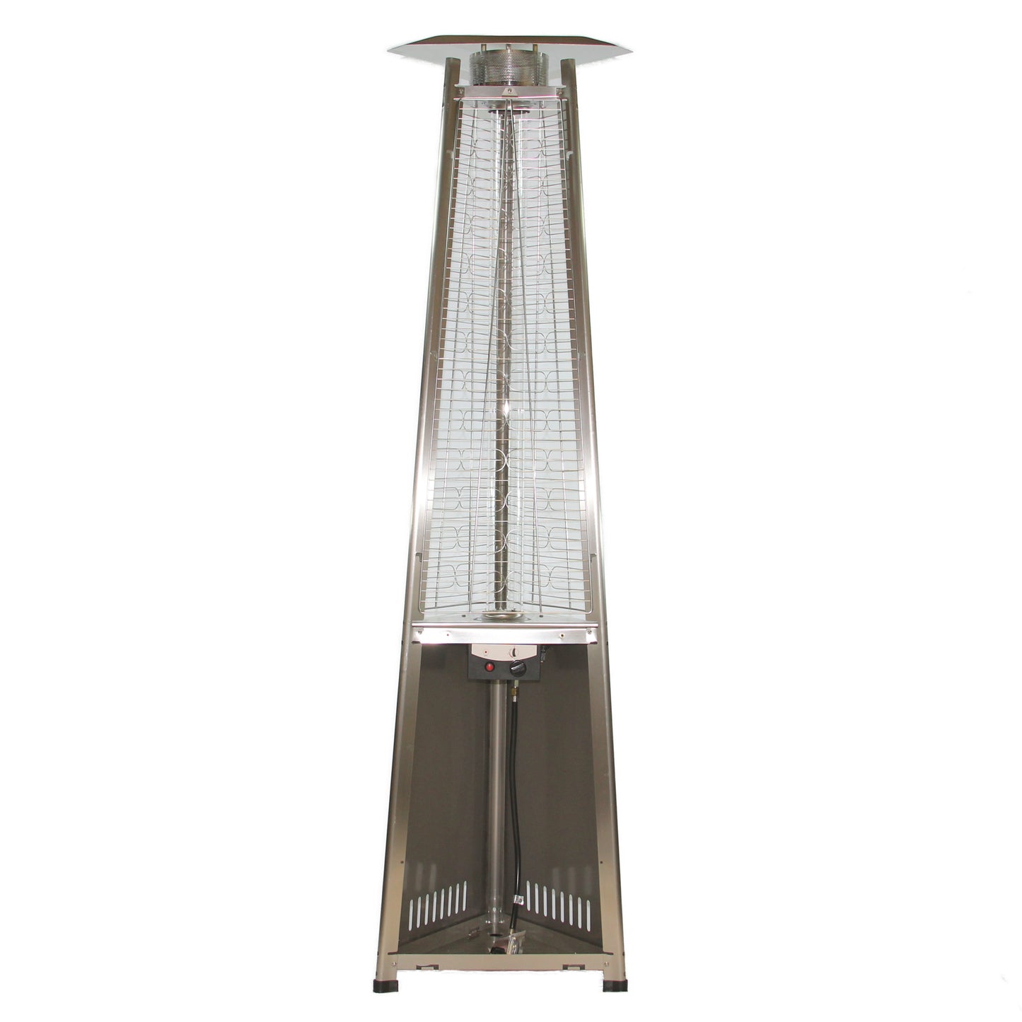 RADtec - 93" Pyramid Flame Propane Patio Heater - Stainless Steel Finish (41,000 BTU) - PYR-SSP