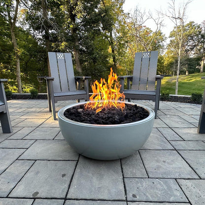 HPC Fire - Concrete Finish Aluminum Spun Bowl Fire Pit - STONE30EI