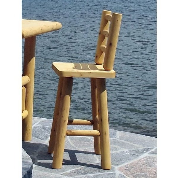 Dundalk Leisurecraft Canadian Timber - 30" Stool with Back - CT1420/C