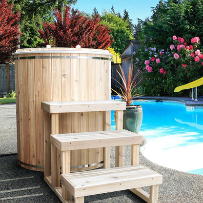 Dundalk Leisurecraft Canadian Timber - 3 Tier Steps for Cold Plunge - 730188