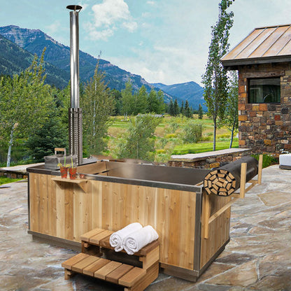 Dundalk Leisurecraft Canadian Timber - The Starlight Wood Burning Hot Tub w/Cover - CT372W