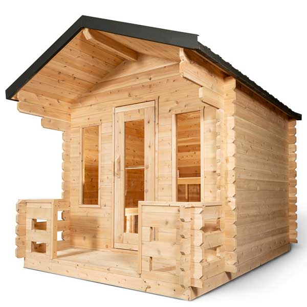 Dundalk Leisurecraft Canadian Timber - Georgian Cabin Sauna with Porch CTC88PW