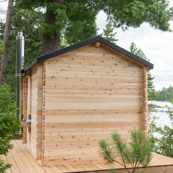 Dundalk Leisurecraft Canadian Timber - Georgian Cabin Sauna with Porch CTC88PW