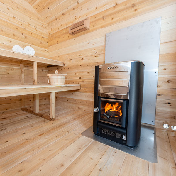 Dundalk Leisurecraft Canadian Timber - Georgian Cabin Sauna with Porch CTC88PW