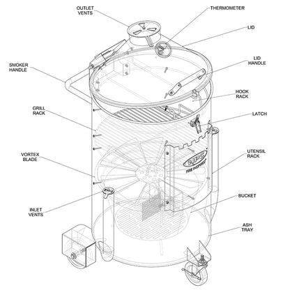 HPC Fire - Drum Smoker - DS-SST