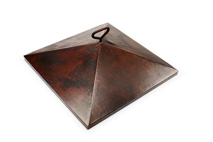 HPC Fire - Tempe - Sierra - 26" Hand Hammered Copper Fire Bowl Cover - FPHC-36SIERRA-SQ