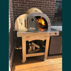 HPC Fire - Hybrid Gas/Wood Forno Oven w/Black Cart - FDP-FORNO