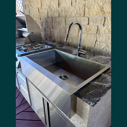 Renaissance Cooking Systems - 32" Outdoor Rated Farmhouse Sink, incl Faucet/Drain - RSNK3