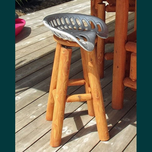 Dundalk Leisurecraft Canadian Timber - 30" Tractor Seat Bar Stool (Swivels) - L145