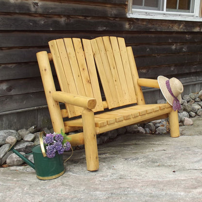 Dundalk Leisurecraft Canadian Timber - Adirondack Log 2 Seat Bench - L224