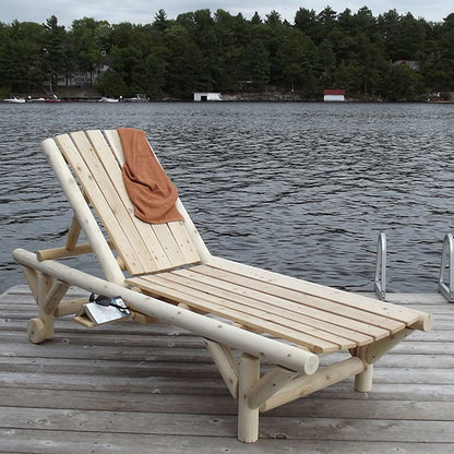 Dundalk Leisurecraft Canadian Timber - Adirondack Chaise Lounge - L334