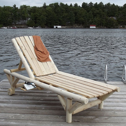 Dundalk Leisurecraft Canadian Timber - Adirondack Chaise Lounge - L334