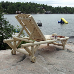 Dundalk Leisurecraft Canadian Timber - Adirondack Chaise Lounge - L334