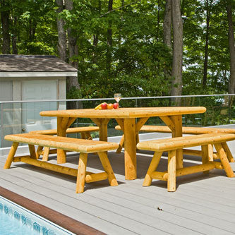 Dundalk Leisurecraft Canadian Timber - 42x96 Outdoor Dining Table - L514