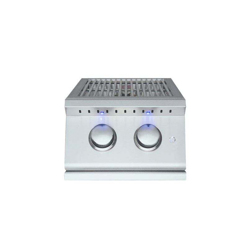 Renaissance Cooking Systems Premier Double Side Burner W/ Blue LEDs RJCSSBL/RJCSSBL LP