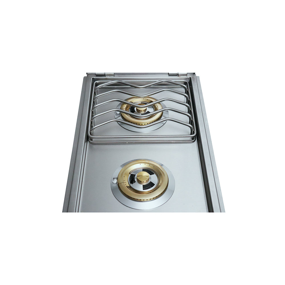 Renaissance Cooking Systems - Cutlass Pro Double Side Burner W/ Blue LEDs - RDB1EL/RDB1EL LP