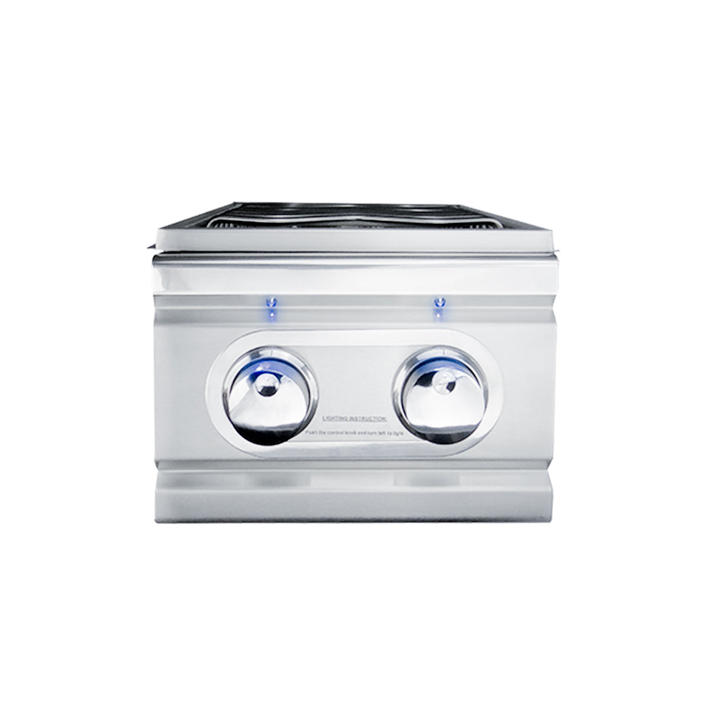 Renaissance Cooking Systems - Cutlass Pro Double Side Burner W/ Blue LEDs - RDB1EL/RDB1EL LP