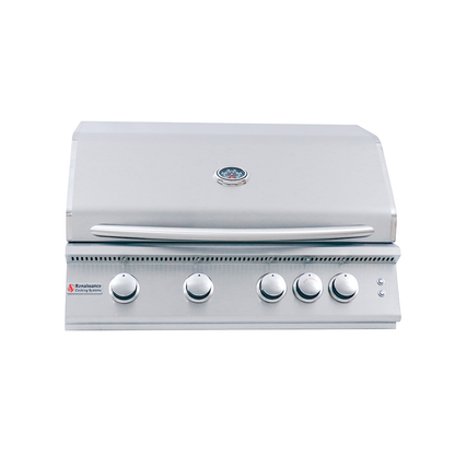 Renaissance Cooking Systems - 32" Premier Grill W/ Rear Burner & Blue LEDs - RJC32AL/RJC32AL LP