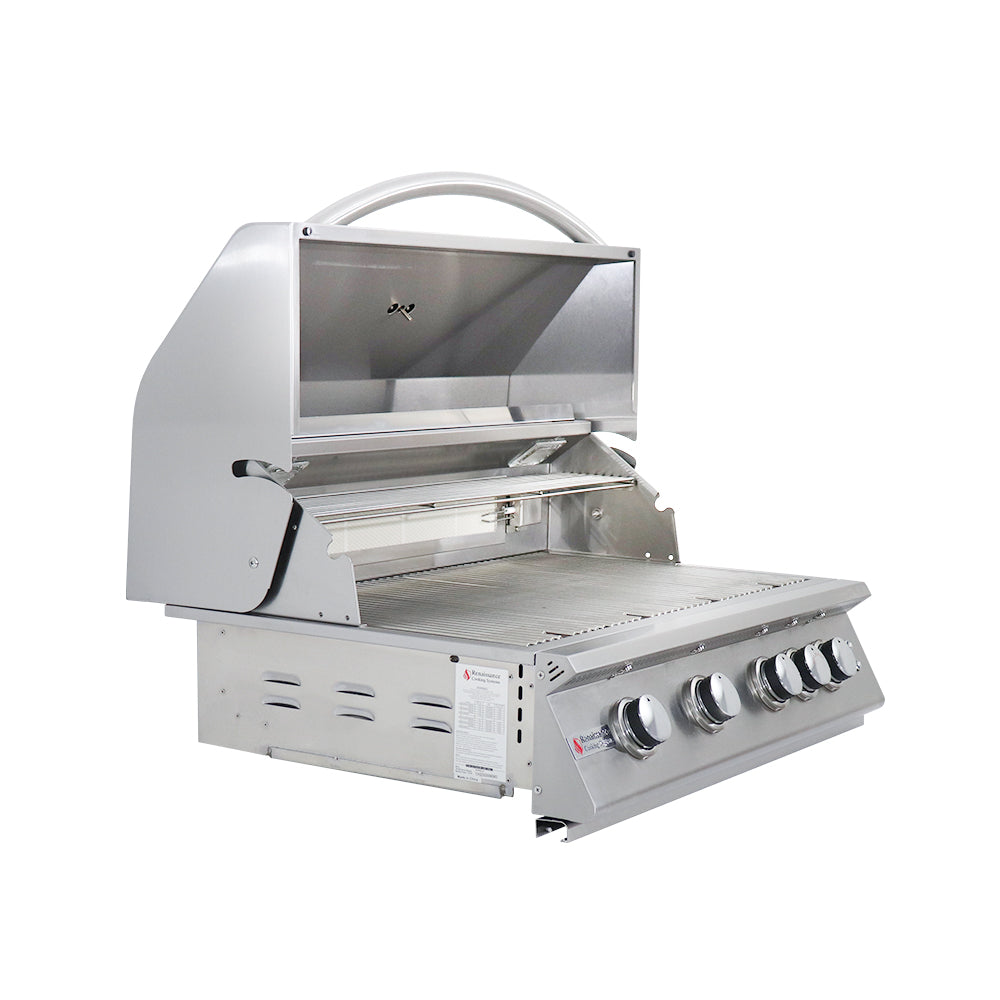 Renaissance Cooking Systems - 32" Premier Grill W/ Rear Burner & Blue LEDs - RJC32AL/RJC32AL LP