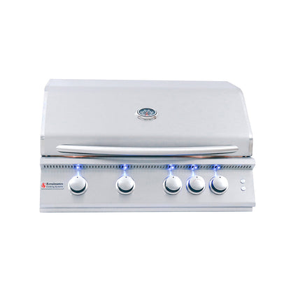 Renaissance Cooking Systems - 32" Premier Grill W/ Rear Burner & Blue LEDs - RJC32AL/RJC32AL LP