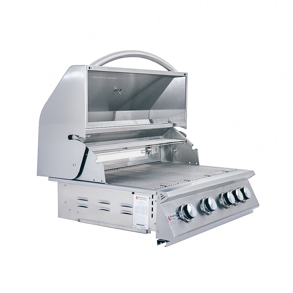 Renaissance Cooking Systems - 32" Premier Grill W/ Rear Burner & Blue LEDs - RJC32AL/RJC32AL LP