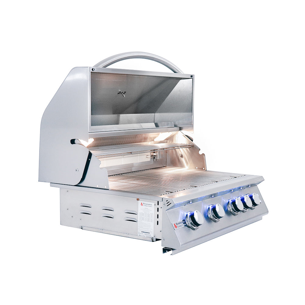 Renaissance Cooking Systems - 32" Premier Grill W/ Rear Burner & Blue LEDs - RJC32AL/RJC32AL LP