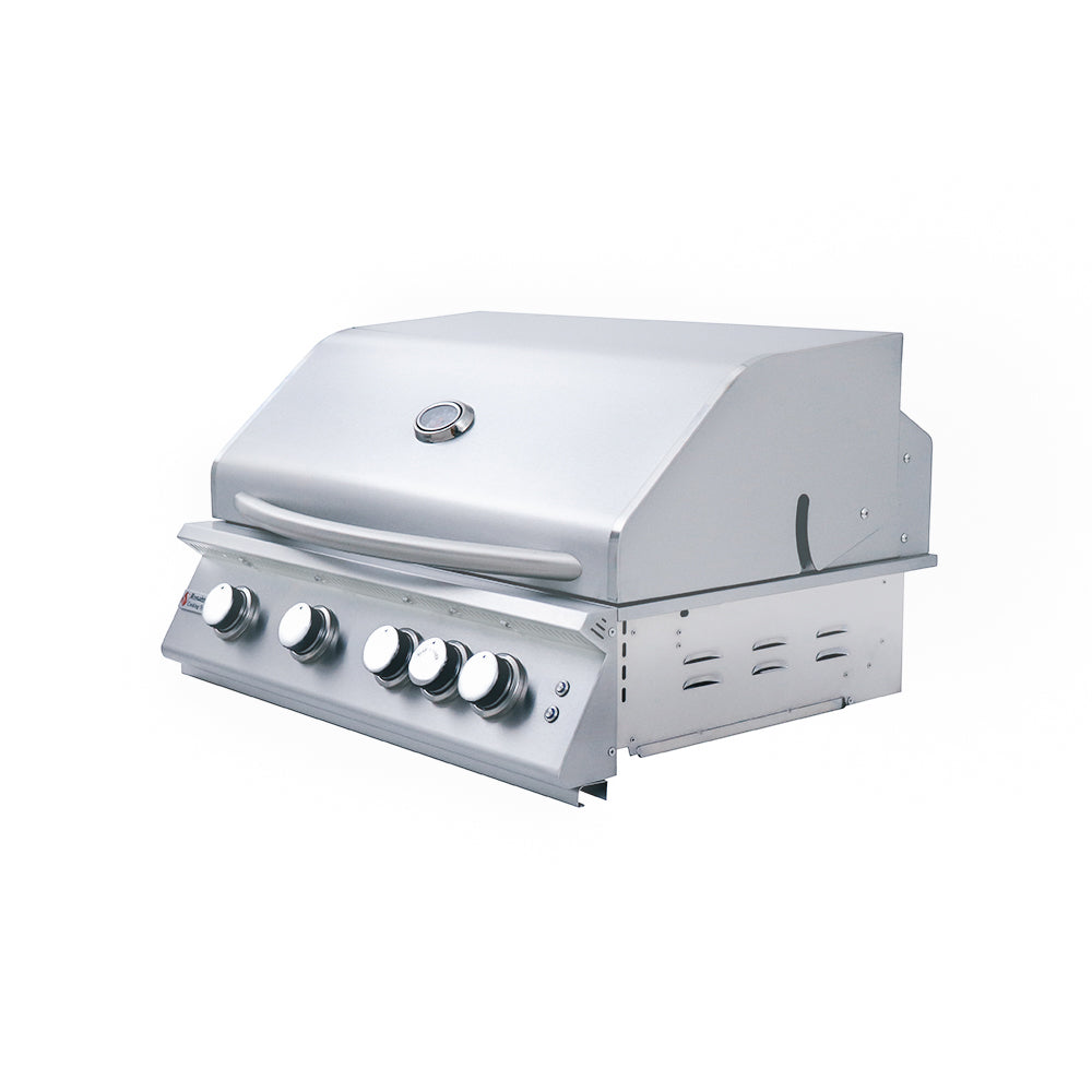 Renaissance Cooking Systems - 32" Premier Grill W/ Rear Burner & Blue LEDs - RJC32AL/RJC32AL LP