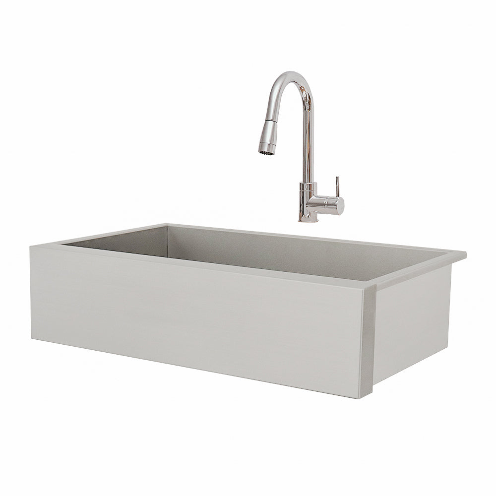 Renaissance Cooking Systems - 32" Outdoor Rated Farmhouse Sink, incl Faucet/Drain - RSNK3