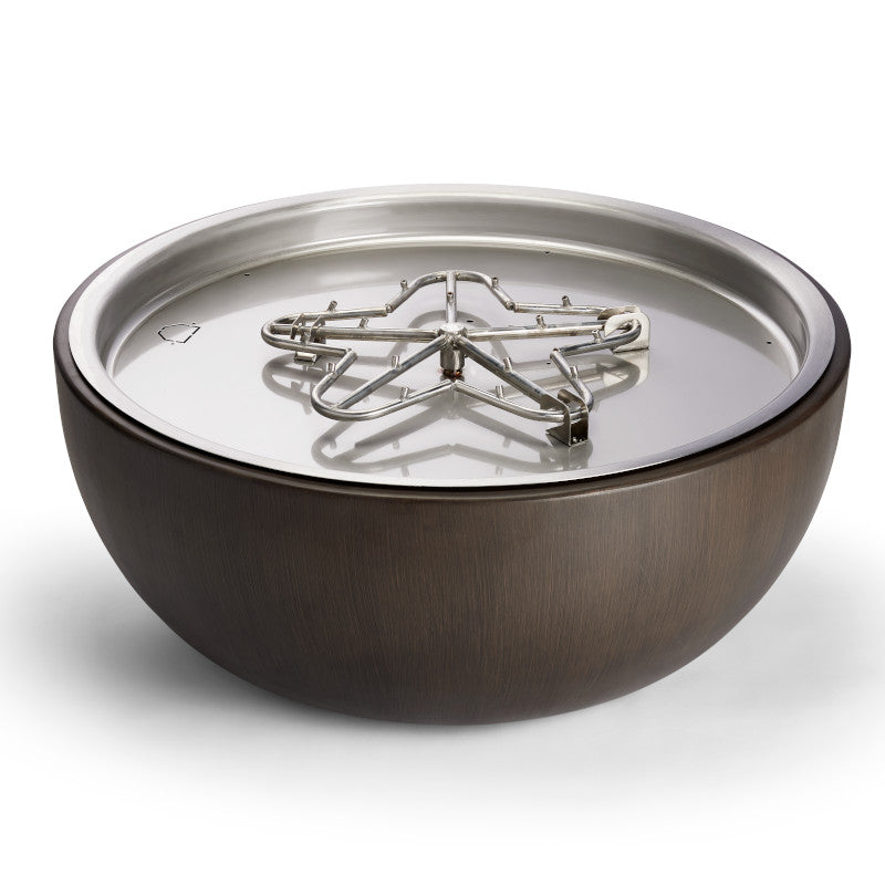 HPC Fire - Walnut Finish Aluminum Spun Bowl Fire Pit - WALNUT30EI