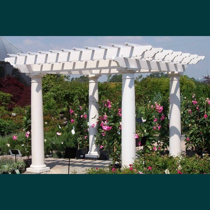 Arbors Direct - Serenity 8'x8' Pergola with Round Columns - 920001